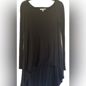 Express High Low Shirt Flowy Black